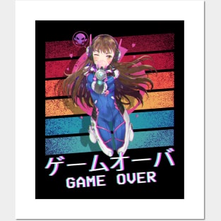 Game Over Anime Gamer Girl Lover Posters and Art